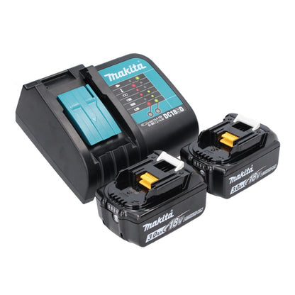 Makita DKP 181 SFX rabot pliant sur batterie 82 mm 18 V sans balais + 2x batteries 3,0 Ah + chargeur + Makbox