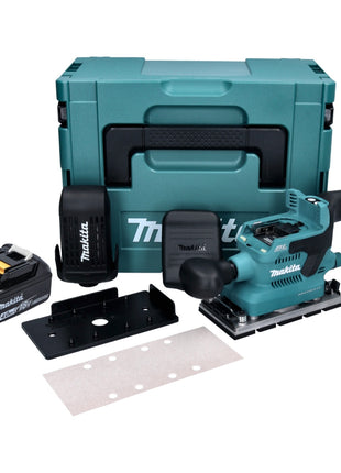 Makita DBO 380 M1J Akku Schwingschleifer 18 V 93 x 185 mm Brushless + 1x Akku 4,0 Ah + Makpac - ohne Ladegerät