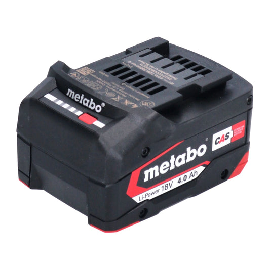 Batterie Metabo Li-Power 18 V 4,0 Ah Batterie Li-Ion CAS (625027000) avec indicateur de niveau de charge - successeur de 625591000