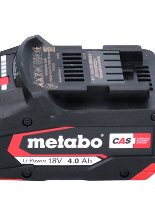 Batterie Metabo Li-Power 18 V 4,0 Ah Batterie Li-Ion CAS (625027000) avec indicateur de niveau de charge - successeur de 625591000