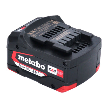 Batterie Metabo Li-Power 18 V 4,0 Ah Batterie Li-Ion CAS (625027000) avec indicateur de niveau de charge - successeur de 625591000