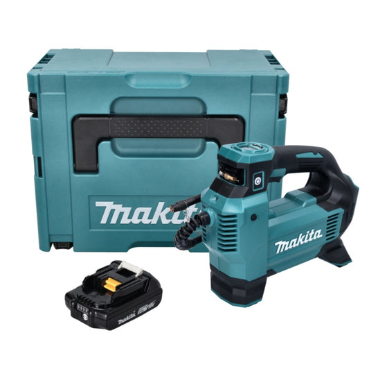 Makita DMP 181 A1J Akku Kompressor 18 V 11,1 bar + 1x Akku 2,0 Ah + Makpac - ohne Ladegerät