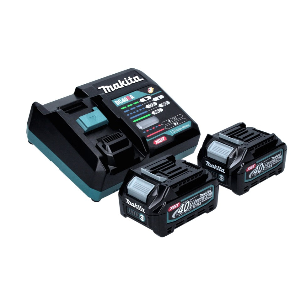 Meuleuse d'angle sur batterie Makita GA 023 GD2 40 V max. 125 mm sans balais XGT + 2x batteries 2,5 Ah + chargeur