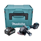 Makita GA 023 GM101 Akku Winkelschleifer 40 V max. 125 mm Brushless XGT + 1x Akku 4,0 Ah + Makpac - ohne Ladegerät