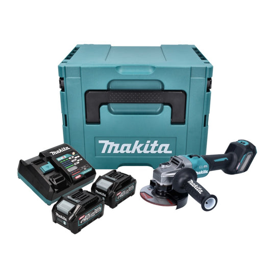 Makita GA 023 GM201 Akku Winkelschleifer 40 V max. 125 mm Brushless XGT + 2x Akku 4,0 Ah + Ladegerät + Makpac