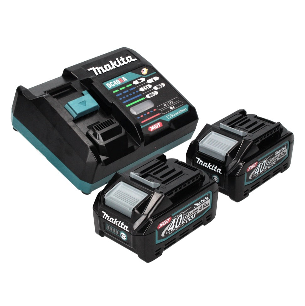 Meuleuse d'angle sur batterie Makita GA 023 GM201 40 V max. 125 mm sans balais XGT + 2x batterie 4,0 Ah + chargeur + Makpac