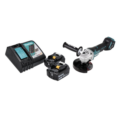 Makita DGA 517 RF Meuleuse d'angle sur batterie 18 V 125 mm sans balais + 2x batteries 3,0 Ah + chargeur