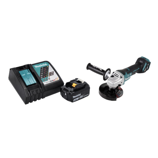 Makita DGA 517 RM1 Akku Winkelschleifer 18 V 125 mm Brushless + 1x Akku 4,0 Ah + Ladegerät