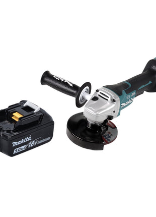 Makita DGA 517 T1 Akku Winkelschleifer 18 V 125 mm Brushless + 1x Akku 5,0 Ah - ohne Ladegerät