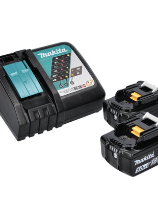 Makita DGA 517 RT Akku Winkelschleifer 18 V 125 mm Brushless + 2x Akku 5,0 Ah + Ladegerät