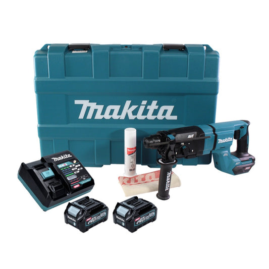 Makita HR 007 GD201 marteau combiné à batterie 40 V max. 3,0 J SDS plus XGT + 2x batteries 2,5 Ah + chargeur + coffret