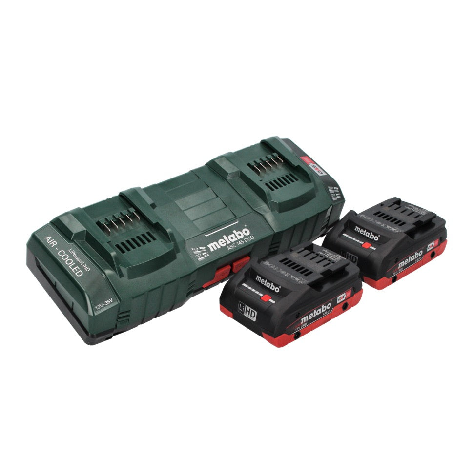 Metabo RM 36-18 LTX BL 36 Akku Rasenmäher 36 V ( 2x 18 V ) LTX Brushless + 2x Akku 4,0 Ah + Doppelladegerät - Toolbrothers