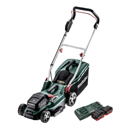 Metabo RM 36-18 LTX BL 36 Akku Rasenmäher 36 V ( 2x 18 V ) LTX Brushless + 2x Akku 5,5 Ah + Doppelladegerät - Toolbrothers