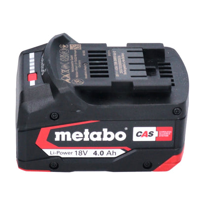 Kit de base Metabo 1x batterie Li-Power 18 V 4,0 Ah CAS Li-Ion (625027000) + chargeur ASC 55 (627044000)