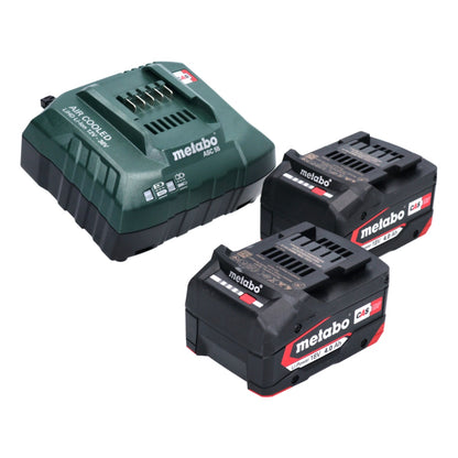 Metabo Basis Set 2x Li-Power Akkupack 18 V 4,0 Ah CAS Li-Ion Akku ( 2x 625027000 ) + ASC 55 Ladegerät ( 627044000 )