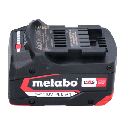 Kit de base Metabo 4x batterie Li-Power 18 V 4,0 Ah CAS batterie Li-Ion (4x 625027000) + chargeur ASC 55 (627044000)