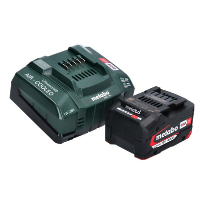 Kit de base Metabo 1x batterie Li-Power 18 V 4,0 Ah batterie Li-Ion CAS (625027000) + chargeur rapide ASC 145 (627378000)