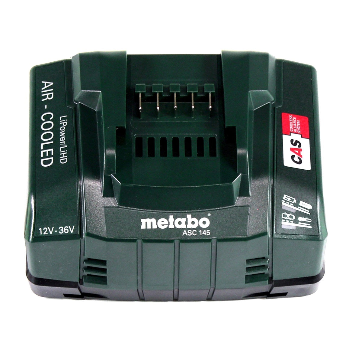 Kit de base Metabo 1x batterie Li-Power 18 V 4,0 Ah batterie Li-Ion CAS (625027000) + chargeur rapide ASC 145 (627378000)