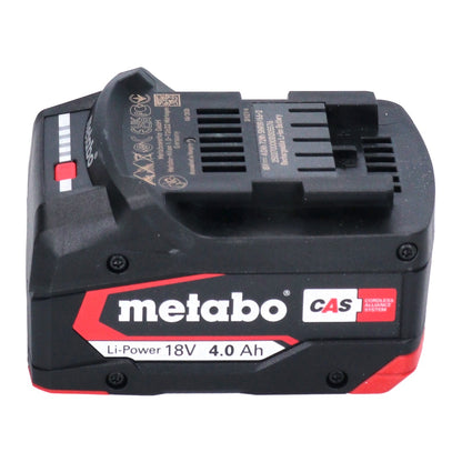 Kit de base Metabo 2x batterie Li-Power 18 V 4,0 Ah CAS Li-Ion (2x 625027000) + chargeur rapide ASC 145 (627378000)