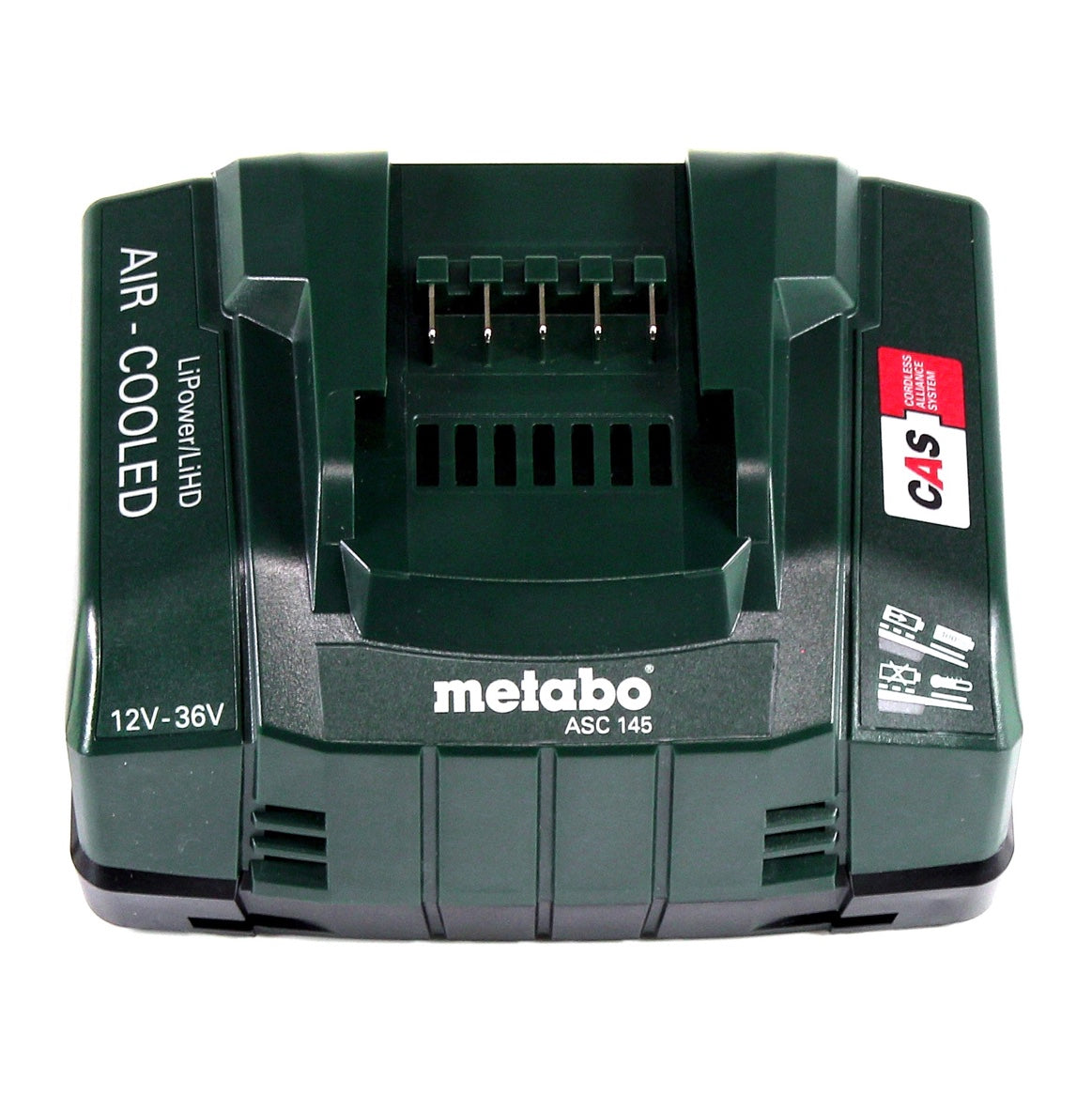 Kit de base Metabo 2x batterie Li-Power 18 V 4,0 Ah CAS Li-Ion (2x 625027000) + chargeur rapide ASC 145 (627378000)