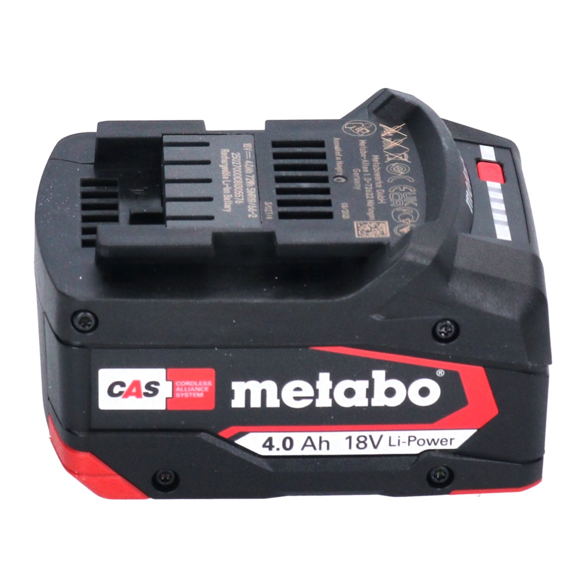 Kit de base Metabo 2x batterie Li-Power 18 V 4,0 Ah CAS Li-Ion (2x 625027000) + chargeur rapide ASC 145 (627378000)