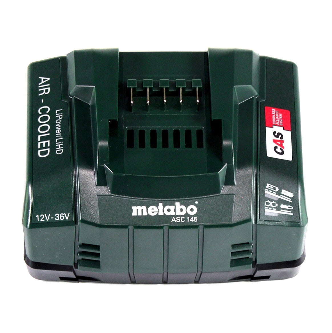 Kit de base Metabo 4x batterie Li-Power 18 V 4,0 Ah CAS Li-Ion (4x 625027000) + chargeur rapide ASC 145 (627378000)