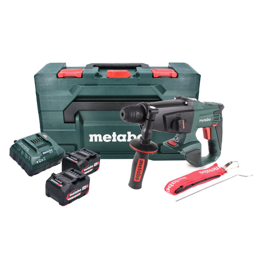 Metabo KHA 18 LTX Akku Kombihammer 18 V 2,2 J SDS Plus ( 600210500 ) + 2x Akku 4,0 Ah + Ladegerät + metaBOX