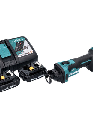 Cortadora rotativa a batería Makita DCO 181 RA 18 V 32000 rpm sin escobillas + 2x baterías 2,0 Ah + cargador