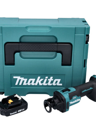 Cortadora rotativa a batería Makita DCO 181 A1J 18 V 32000 rpm sin escobillas + 1x batería 2,0 Ah + Makpac - sin cargador