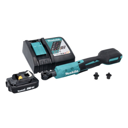 Makita DWR 180 RA1 Akku Ratschenschrauber 18 V 47,5 Nm 1/4" 3/8" + 1x Akku 2,0 Ah + Ladegerät