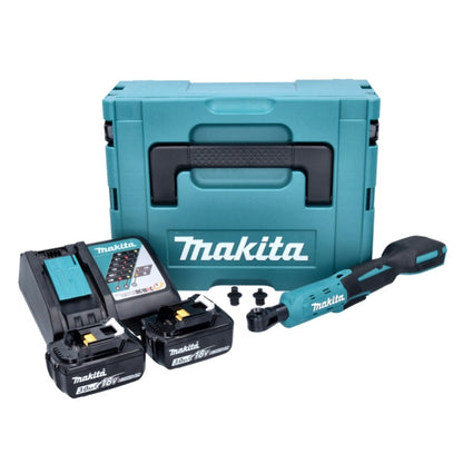 Visseuse à cliquet sans fil Makita DWR 180 RFJ 18 V 47,5 Nm 1/4" 3/8" + 2x batteries 3,0 Ah + chargeur + Makpac