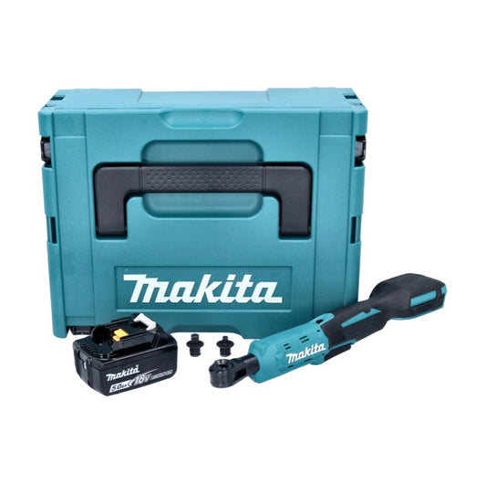 Makita DWR 180 T1J Akku Ratschenschrauber 18 V 47,5 Nm 1/4" 3/8" + 1x Akku 5,0 Ah + Makpac - ohne Ladegerät