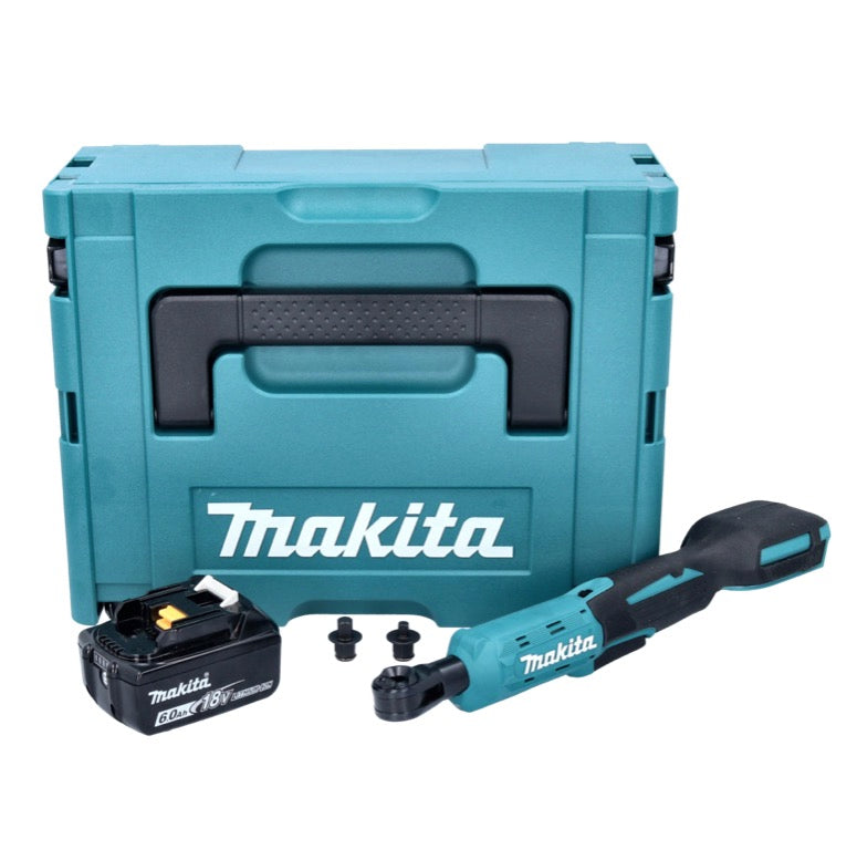 Makita DWR 180 G1J visseuse à cliquet sans fil 18 V 47,5 Nm 1/4" 3/8" + 1x batterie 6,0 Ah + Makpac - sans chargeur