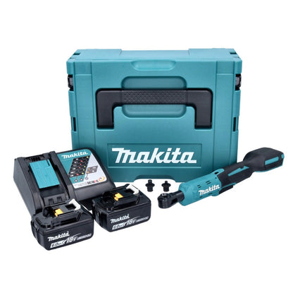 Visseuse à cliquet sans fil Makita DWR 180 RGJ 18 V 47,5 Nm 1/4" 3/8" + 2x batteries 6,0 Ah + chargeur + Makpac