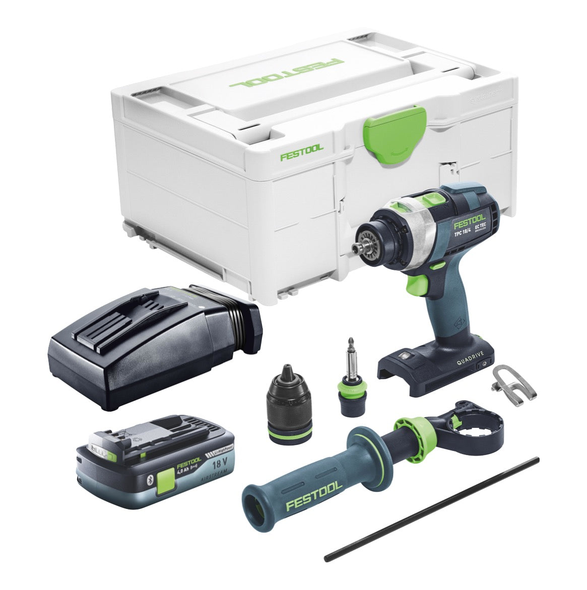 Festool TPC 18/4 I-Basic Akku Schlagbohrschrauber 18 V 75 Nm Brushless + 1x Akku 4,0 Ah + Ladegerät + Systainer - Toolbrothers