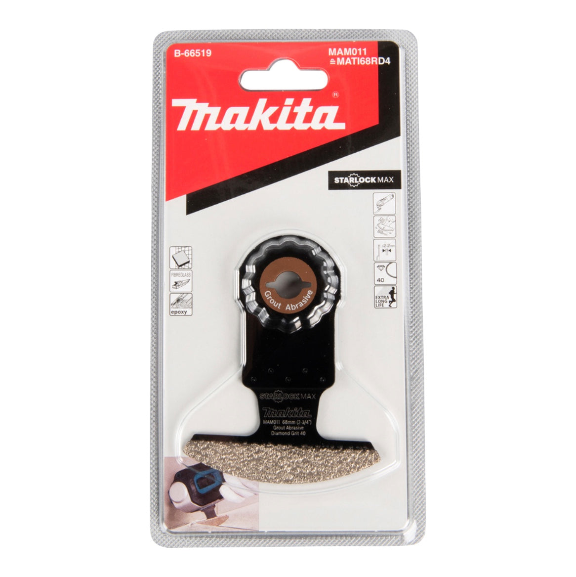 Makita MAM011 lame de scie à segment diamanté Starlock Max 68 x 30 mm 4 pièces (4x B-66519) K40