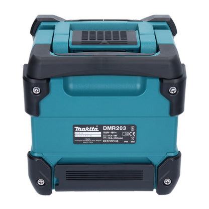 Makita DMR 203 Z Bluetooth Lautsprecher 12 V 18 V IP64 Solo - ohne Akku, ohne Ladegerät