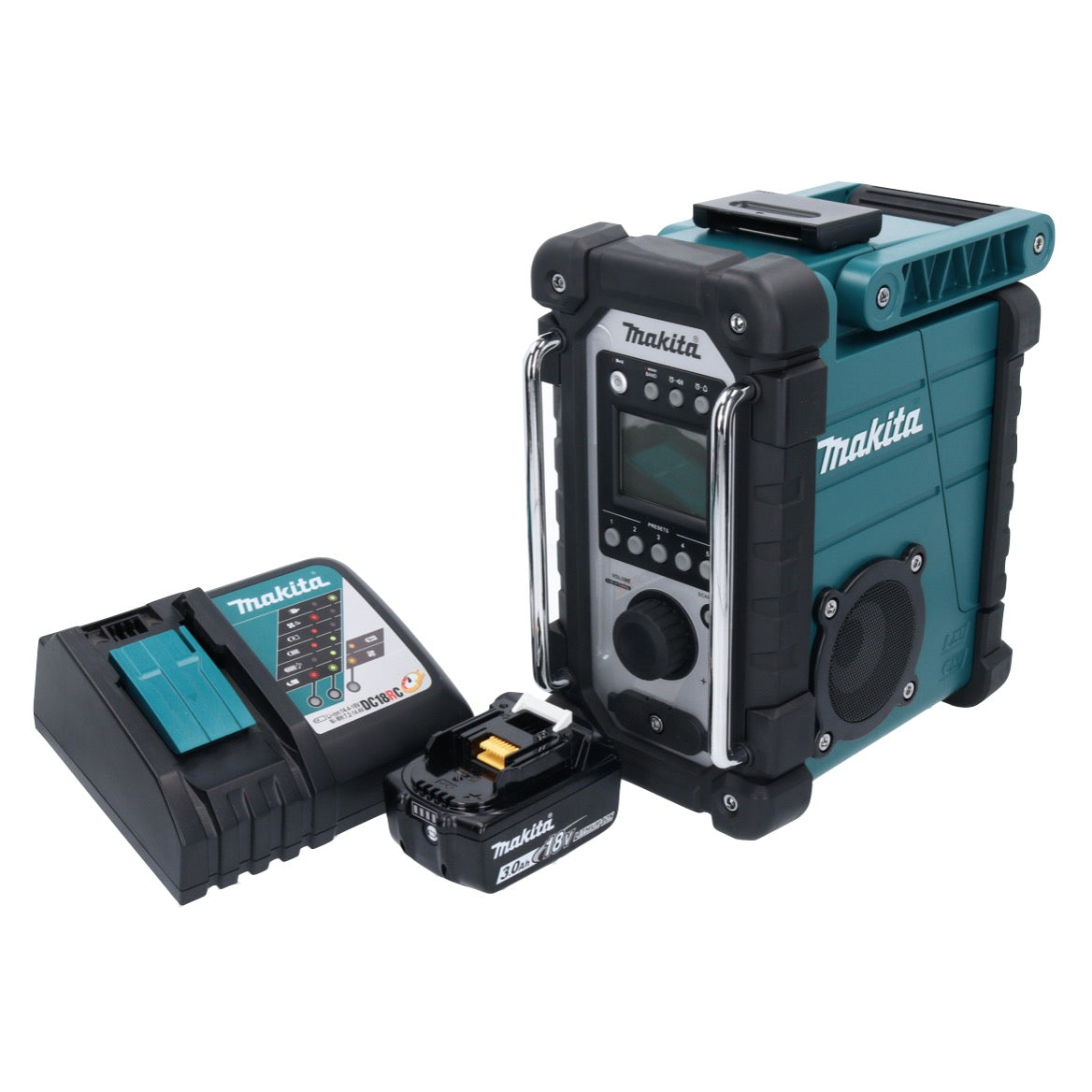 Makita DMR 107 RF1 radio de chantier à batterie 7,2 - 18 V + 1x batterie 3,0 Ah + chargeur