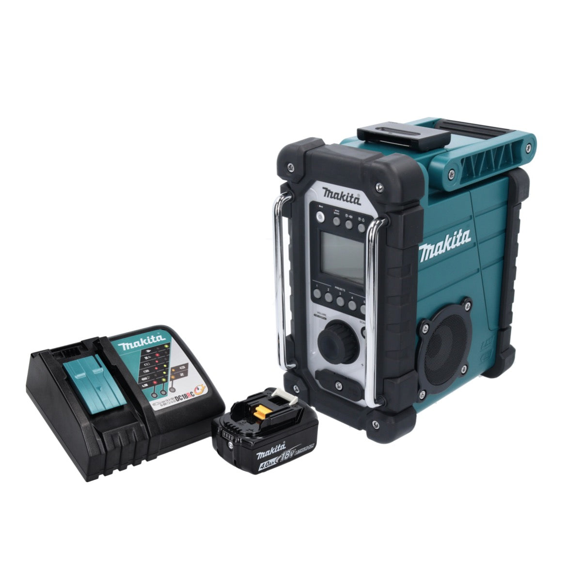 Makita DMR 107 RM1 Akku Baustellen Radio 7,2 - 18 V + 1x Akku 4,0 Ah + Ladegerät