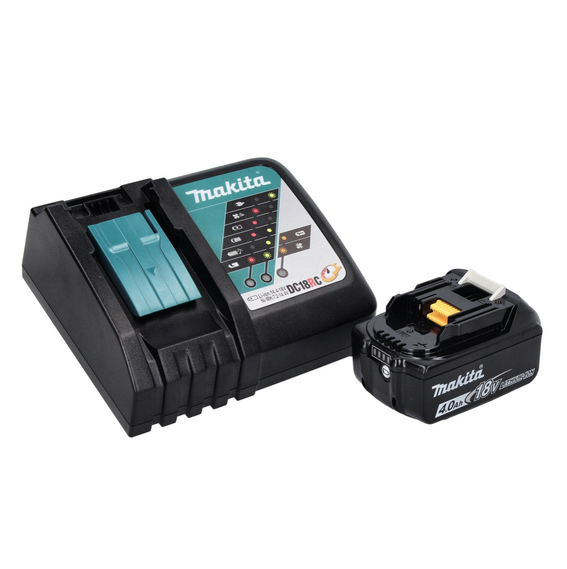 Makita DMR 107 RM1 radio de chantier à batterie 7,2 - 18 V + 1x batterie 4,0 Ah + chargeur