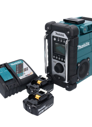 Makita DMR 107 RG radio de chantier à batterie 7,2 - 18 V + 2x batteries 6,0 Ah + chargeur