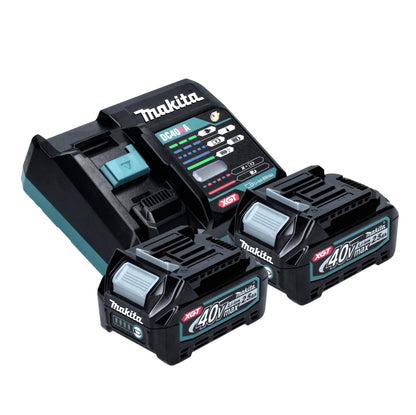 Makita HS 009 GD201 scie circulaire à main sans balais XGT 40 V max. 235 mm + 2x batteries 2,5 Ah + chargeur + mallette