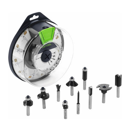 Festool OF 1010 REBQ-Set+Box Oberfräse 1010 W 55 mm Hub ( 577186 ) + 10 tlg. Fräser Set + Führungsschiene + Systainer - Toolbrothers