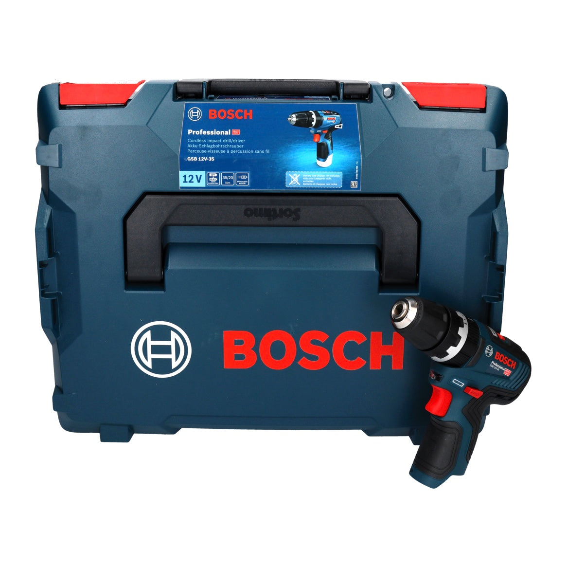 Bosch GSB 12V-35 Professional Akku Schlagbohrschrauber 12 V 35 Nm ( 06019J9001 ) Brushless + L-Boxx - ohne Akku, ohne Ladegerät - Toolbrothers