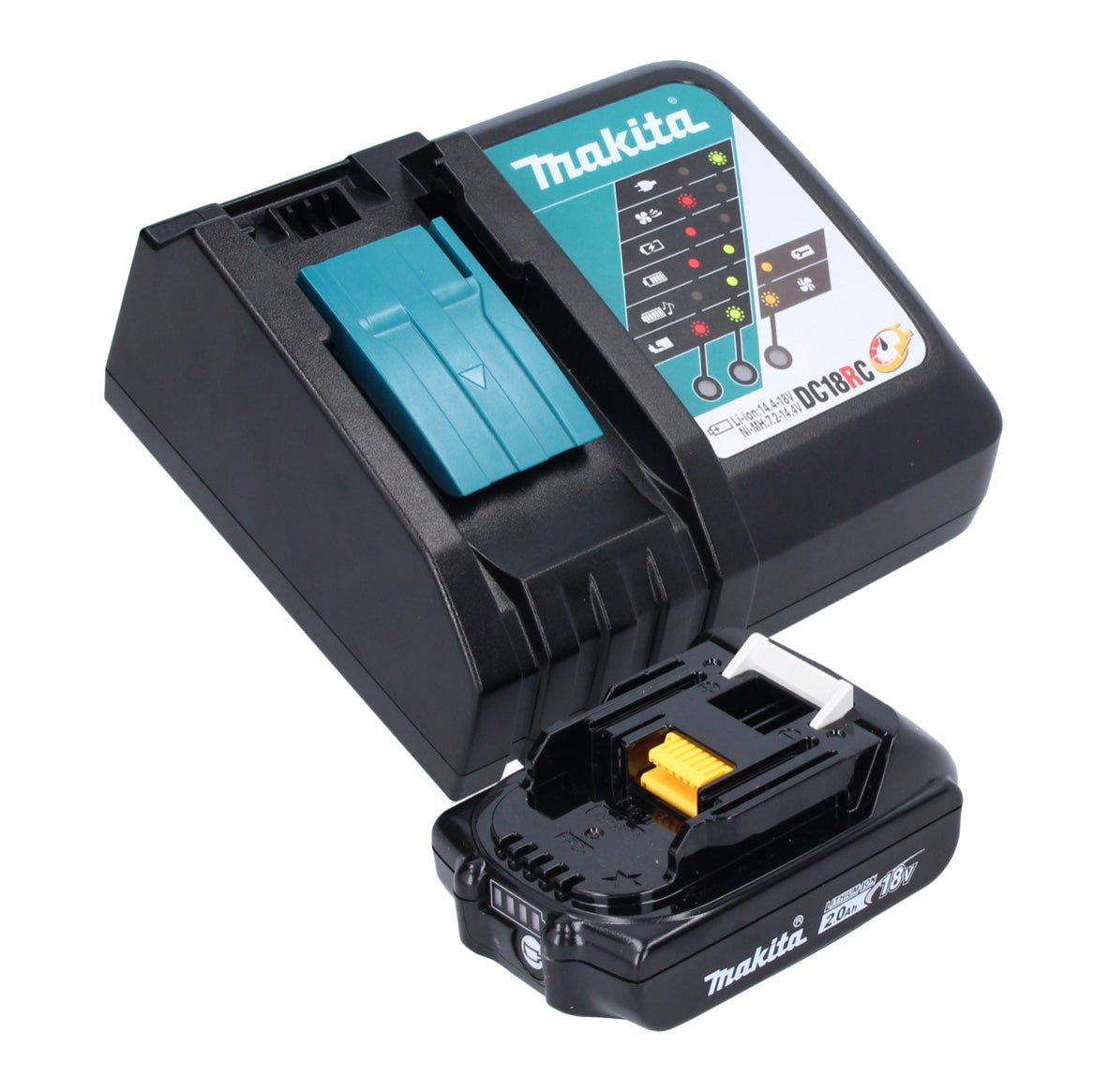 Cisaille à gazon sans fil Makita DUM 111 RA1XJ, cisaille à arbustes 18 V + 1 batterie 2,0 Ah + chargeur + Makpac