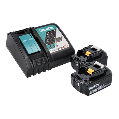 Cisaille à gazon sans fil Makita DUM 111 RMXJ 18 V + 2 batteries 4,0 Ah + chargeur + Makpac