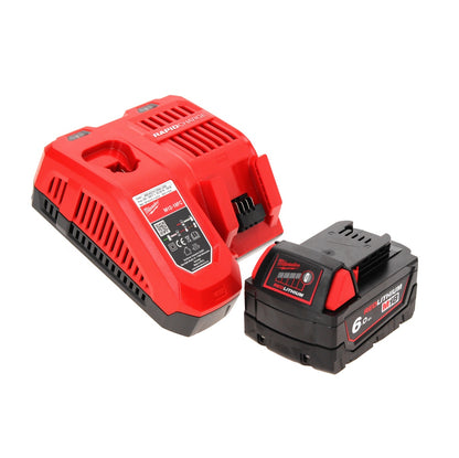 Meuleuse d'angle sur batterie Milwaukee M18 FSAGV115XPDB-601X 18 V 115 mm sans balais + 1x batterie 6,0 Ah + chargeur + boîtier HD