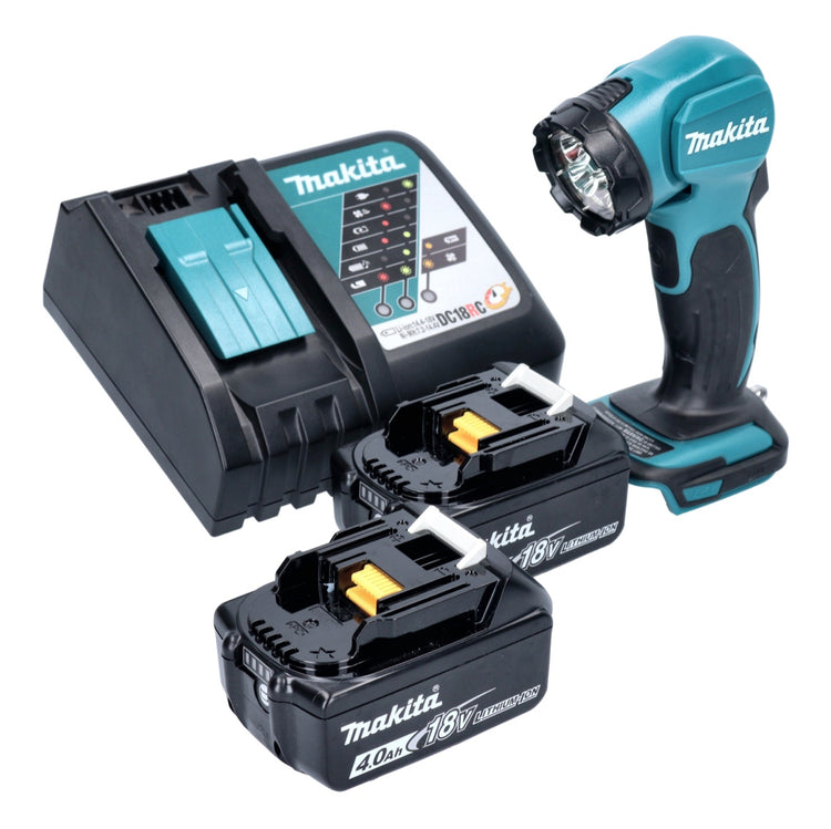 Makita DEADML 815 RM Lampe portative à batterie LED 14,4 - 18 V 160 lm + 2x batteries 4,0 Ah + chargeur