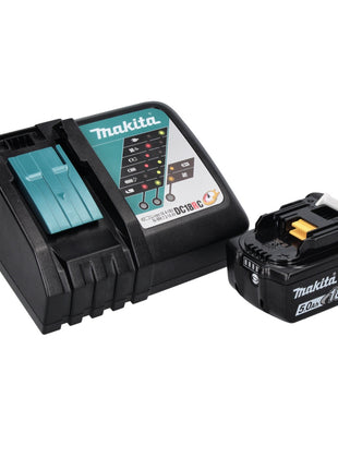 Makita DEADML 815 RT1 Lámpara de mano LED con batería 14,4 - 18 V 160 lm + 1x batería 5,0 Ah + cargador