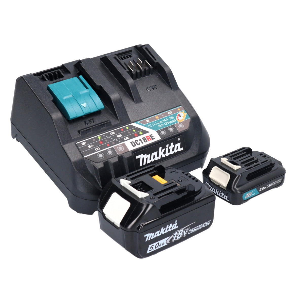 Makita DF 333 DNX12 perceuse-visseuse sans fil 12 V 30 Nm + 1x batterie 2,0 Ah + 1x batterie 18 V 5,0 Ah + chargeur + Makpac